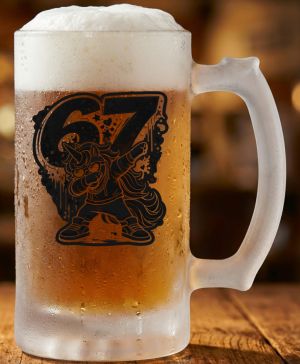 Dabující jednorožec 67, V2, černý potisk