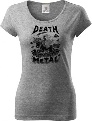 Death metal unicorn, černý tisk