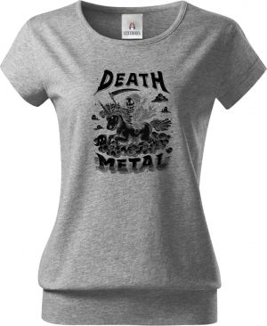 Death metal unicorn, černý tisk
