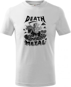 Death metal unicorn, černý tisk