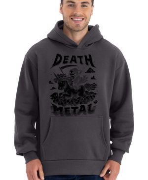 Death metal unicorn, černý tisk