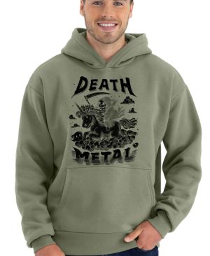 Death metal unicorn, černý tisk
