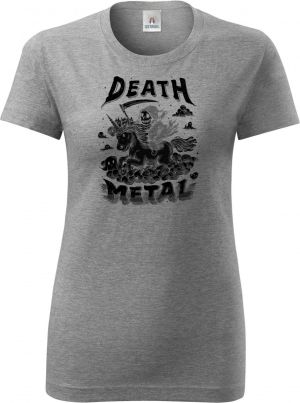 Death metal unicorn, černý tisk