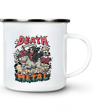 Death metal unicorn, černý tisk