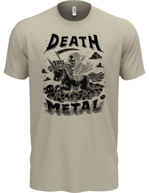 Death metal unicorn, černý tisk