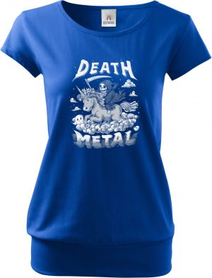 Death metal unicorn,bílý tisk