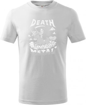 Death metal unicorn,bílý tisk