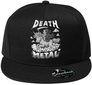 Death metal unicorn,bílý tisk
