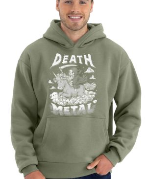 Death metal unicorn,bílý tisk