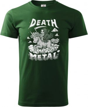 Death metal unicorn,bílý tisk