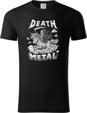 Death metal unicorn,bílý tisk