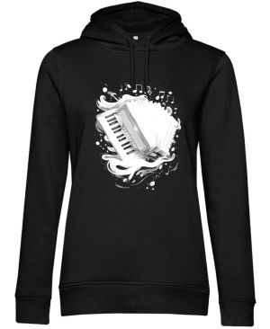 Dechovka, akordeon, bílý potisk