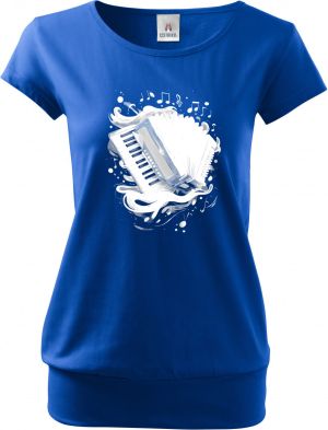 Dechovka, akordeon, bílý potisk