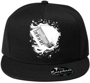 Dechovka, akordeon, bílý potisk