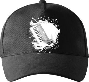 Dechovka, akordeon, bílý potisk