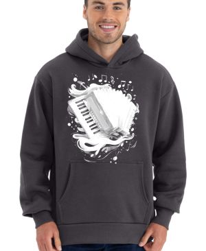 Dechovka, akordeon, bílý potisk