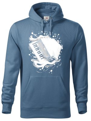 Dechovka, akordeon, bílý potisk