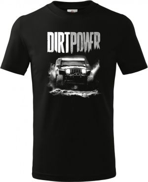 Dirt power, 4X4, bílý tisk