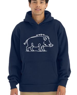 Divoká linie divočák, bílý potisk