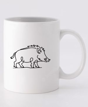 Divoká linie divočák, černý potisk