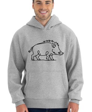 Divoká linie divočák, černý potisk