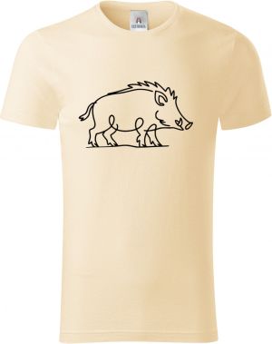 Divoká linie divočák, černý potisk