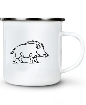 Divoká linie divočák, černý potisk