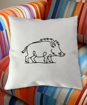 Divoká linie divočák, černý potisk