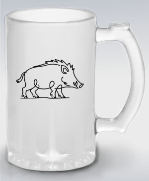 Divoká linie divočák, černý potisk