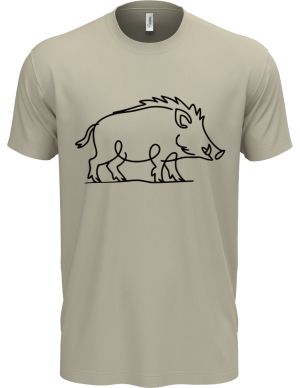 Divoká linie divočák, černý potisk