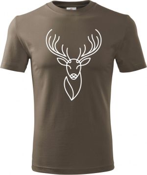 Divoká linie jelen, bílý potisk