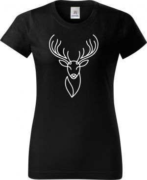 Divoká linie jelen, bílý potisk