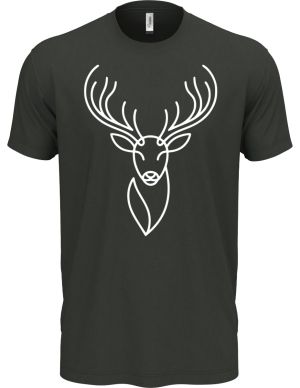 Divoká linie jelen, bílý potisk