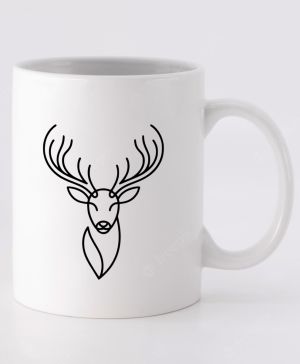 Divoká linie jelen, černý potisk