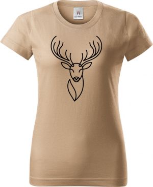 Divoká linie jelen, černý potisk