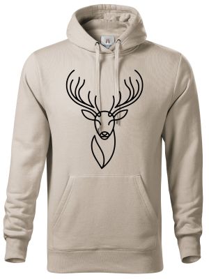 Divoká linie jelen, černý potisk