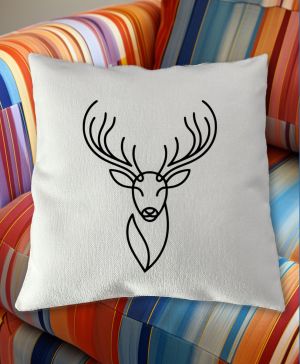 Divoká linie jelen, černý potisk