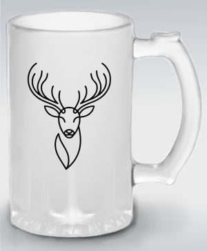 Divoká linie jelen, černý potisk