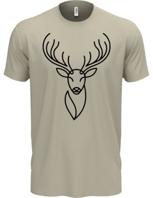 Divoká linie jelen, černý potisk