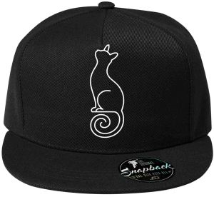 Divoká linie kočka, bílý potisk