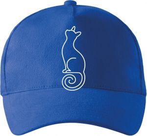 Divoká linie kočka, bílý potisk