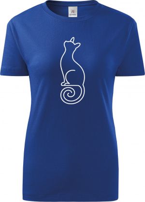 Divoká linie kočka, bílý potisk