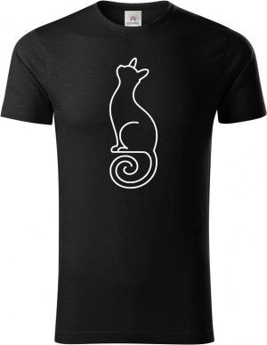 Divoká linie kočka, bílý potisk