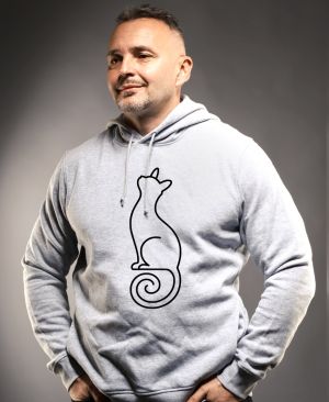 Divoká linie kočka, černý potisk