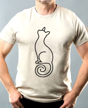 Divoká linie kočka, černý potisk