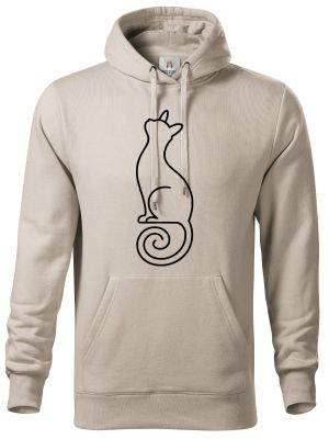 Divoká linie kočka, černý potisk