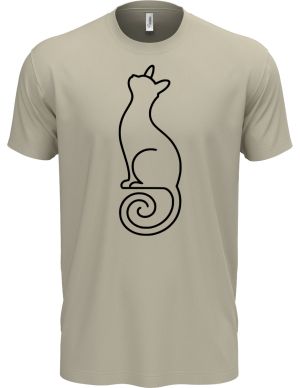 Divoká linie kočka, černý potisk