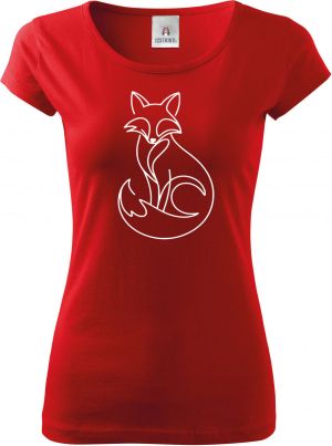 Divoká linie liška, bílý potisk