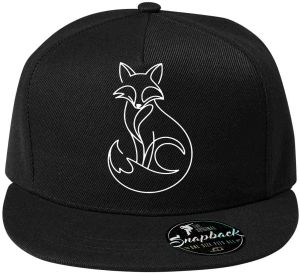 Divoká linie liška, bílý potisk