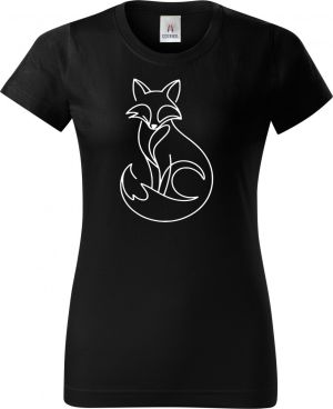 Divoká linie liška, bílý potisk